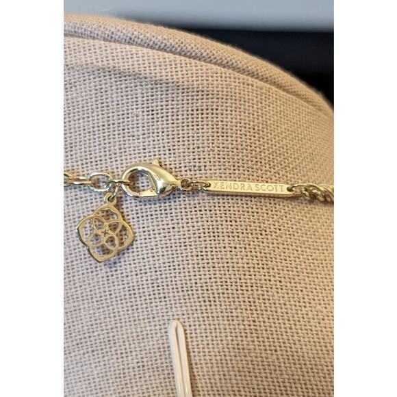 Kendra Scott Pink Five Faceted Stone Statement 18" Plus 2" Necklace - Picture 10 of 12